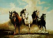 unknow artist Horses 041 oil painting on canvas